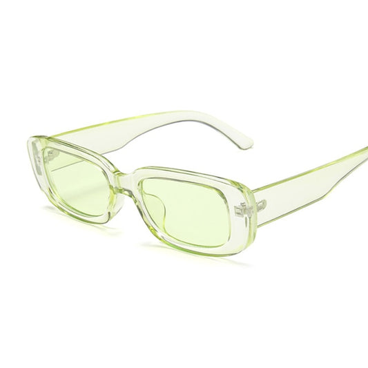 Vintage Black Square Sunglasses Woman Luxury Brand Small Rectangle Sun Glasses Female Gradient Clear Mirror Oculos De Sol