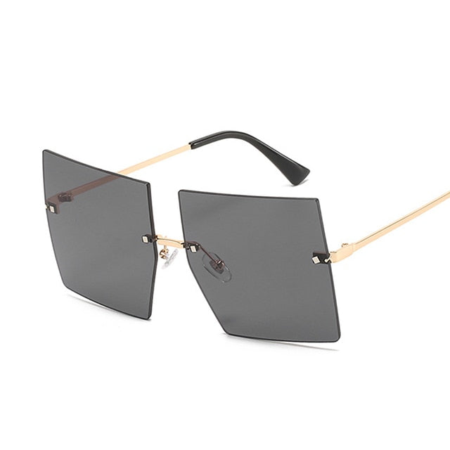 Vintage Square Sunglasses Women Luxury Oversized Rimless Sun Glasses S –  EverydaySunStore