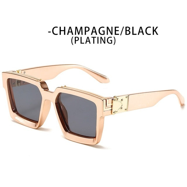 ZFYCOL Steampunk Sunglasses Men 2023 Luxury Brand Designer Retro Trend Sunglasses Women Square Anti-Glare Driving Glasses Male